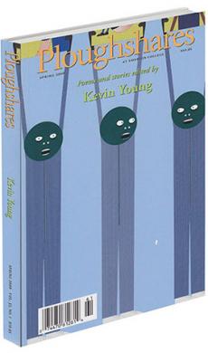 A journal cover of abstract art of three people with grey bodies and green heads