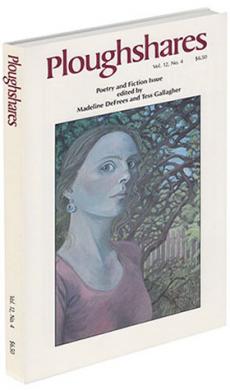 A journal cover of a painting of a blue woman standing in front of a tree with long branches