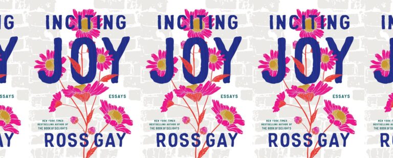 the book cover for Inciting Joy, featuring pink flowers